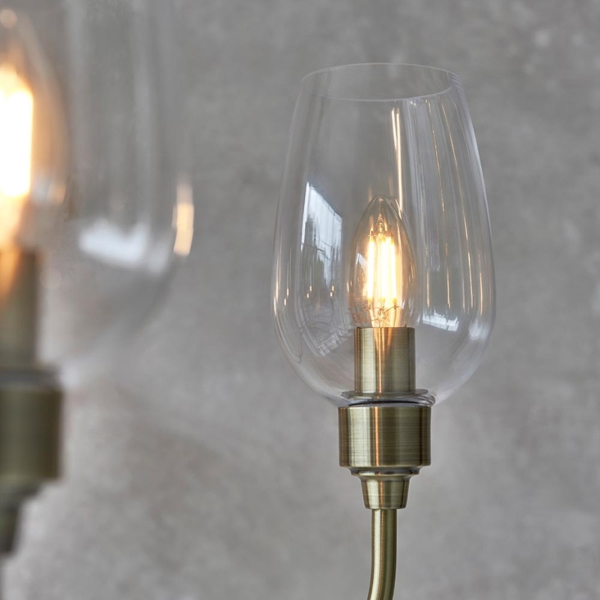Endon 107791 - Chain-hung 6-light chandelier, E14/6W/230V, brass finish