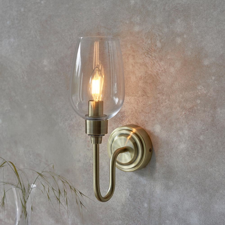 Endon 107792 - Wall light STOURTON 1xE14/6W/230V brass