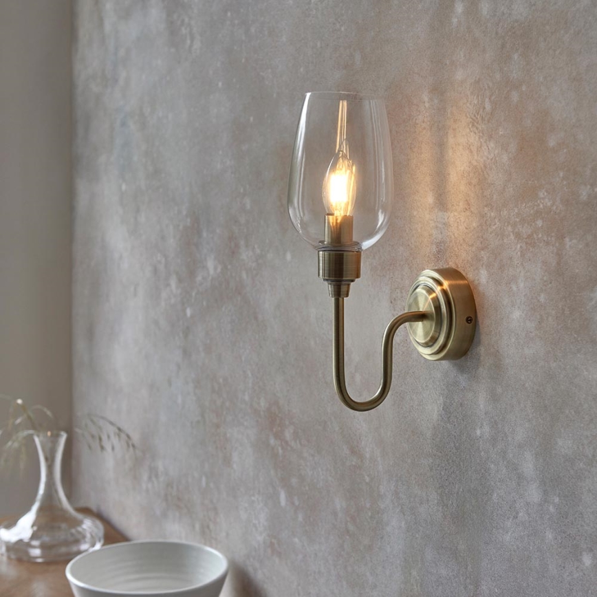 Endon 107792 - Wall light STOURTON 1xE14/6W/230V brass