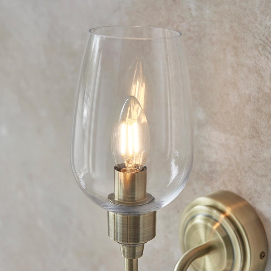 Endon 107792 - Wall light STOURTON 1xE14/6W/230V brass