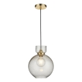 Endon 107948 - Cable-Hung Pendant, 1x E27/10W/230V, Gold/Smoky Grey