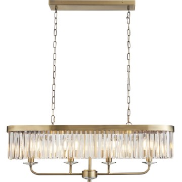 Endon 110539 - CHESTERFIELD Chain-Hung Chandelier 4xE14/6W/230V Brass