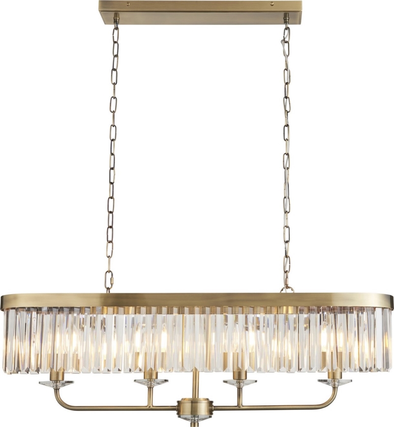 Endon 110539 - CHESTERFIELD Chain-Hung Chandelier 4xE14/6W/230V Brass