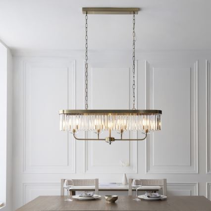 Endon 110539 - CHESTERFIELD Chain-Hung Chandelier 4xE14/6W/230V Brass