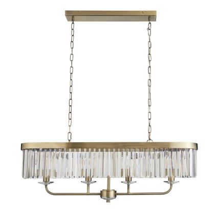 Endon 110539 - CHESTERFIELD Chain-Hung Chandelier 4xE14/6W/230V Brass