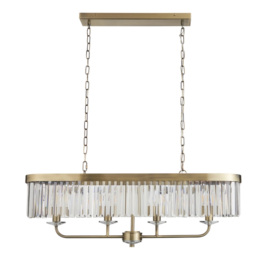 Endon 110539 - CHESTERFIELD Chain-Hung Chandelier 4xE14/6W/230V Brass
