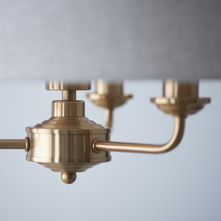 Endon 110723 - Chandelier on a chain HIGHCLERE 3xE14/40W/230V beige/brass