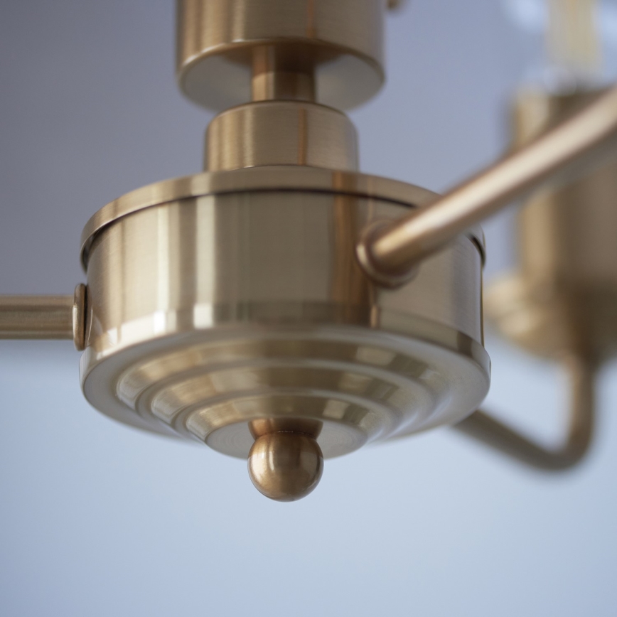 Endon 110723 - Chandelier on a chain HIGHCLERE 3xE14/40W/230V beige/brass