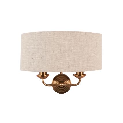 Endon 110726 - Wall light HIGHCLERE 2xE14/40W/230V beige/brass