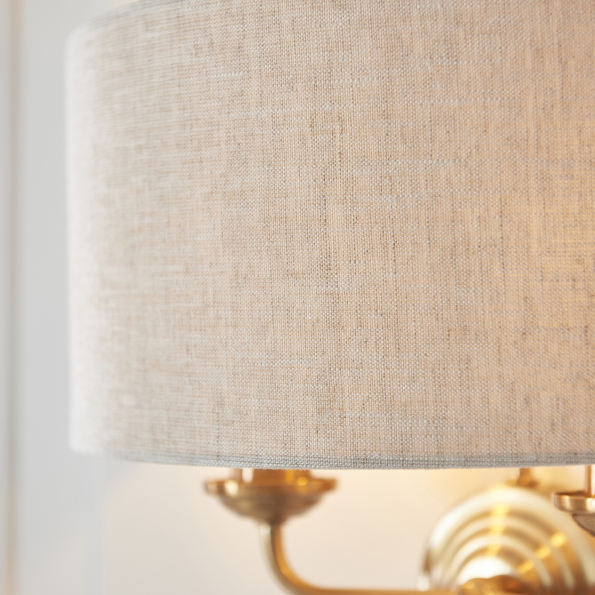 Endon 110726 - Wall light HIGHCLERE 2xE14/40W/230V beige/brass
