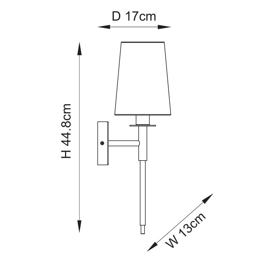 Endon 110738 - Wall lamp 1xE14/6W/230V white/gold