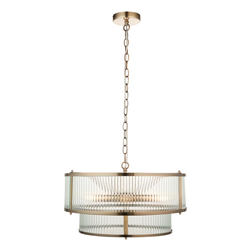 Endon 110944 - RIDGETON Chain-Hung Chandelier 5x E14/6W/230V Brass