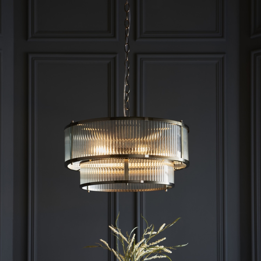 Endon 110944 - RIDGETON Chain-Hung Chandelier 5x E14/6W/230V Brass