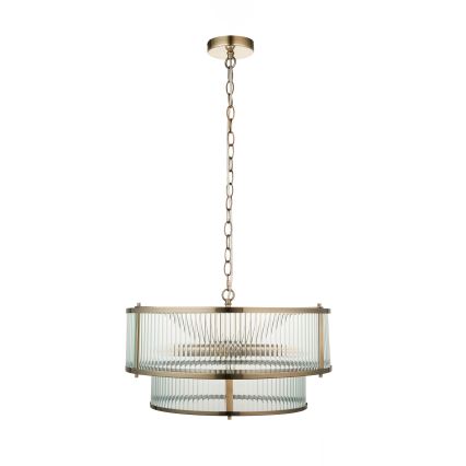 Endon 110944 - RIDGETON Chain-Hung Chandelier 5x E14/6W/230V Brass