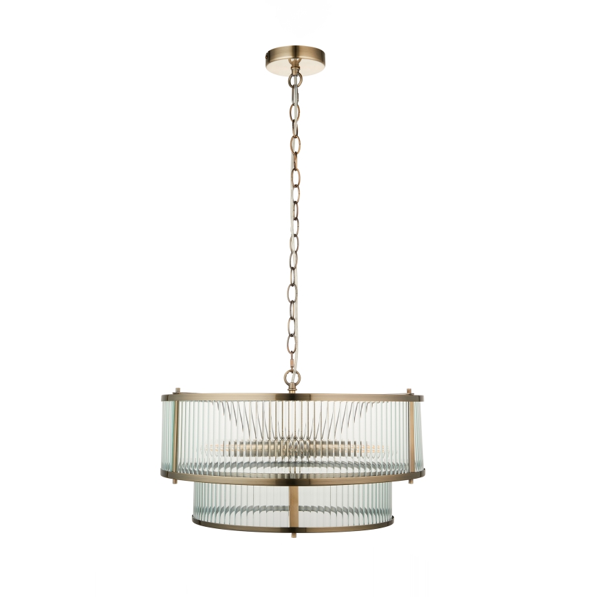Endon 110944 - RIDGETON Chain-Hung Chandelier 5x E14/6W/230V Brass