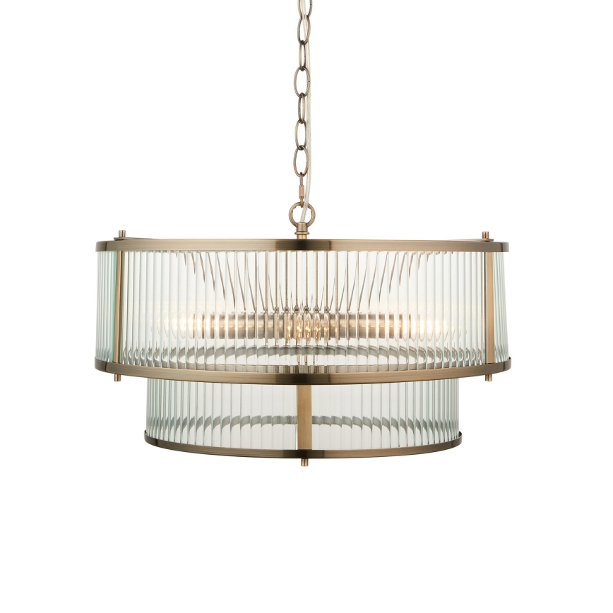 Endon 110944 - RIDGETON Chain-Hung Chandelier 5x E14/6W/230V Brass