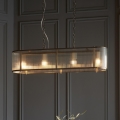 Endon 110945 - Chandelier on a chain RIDGETON 4xE14/6W/230V brass/clear