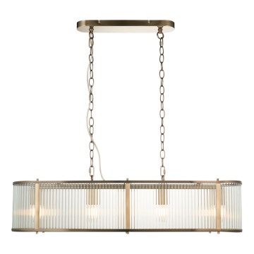 Endon 110945 - Chandelier on a chain RIDGETON 4xE14/6W/230V brass/clear