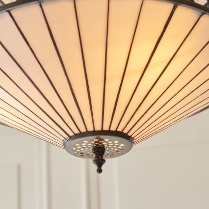 Endon 111870 - Tiffany FARGO Chain-hung Chandelier 3xE27/10W/230V Ø 41.5 cm
