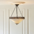 Endon 111871 - Tiffany FARGO chain-hung chandelier, 3xE27/10W/230V, Ø 50 cm