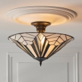 Endon 111895 - Surface-mounted Tiffany ASTORIA chandelier 3xE27/10W/230V Ø 48 cm