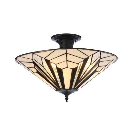 Endon 111895 - Surface-mounted Tiffany ASTORIA chandelier 3xE27/10W/230V Ø 48 cm