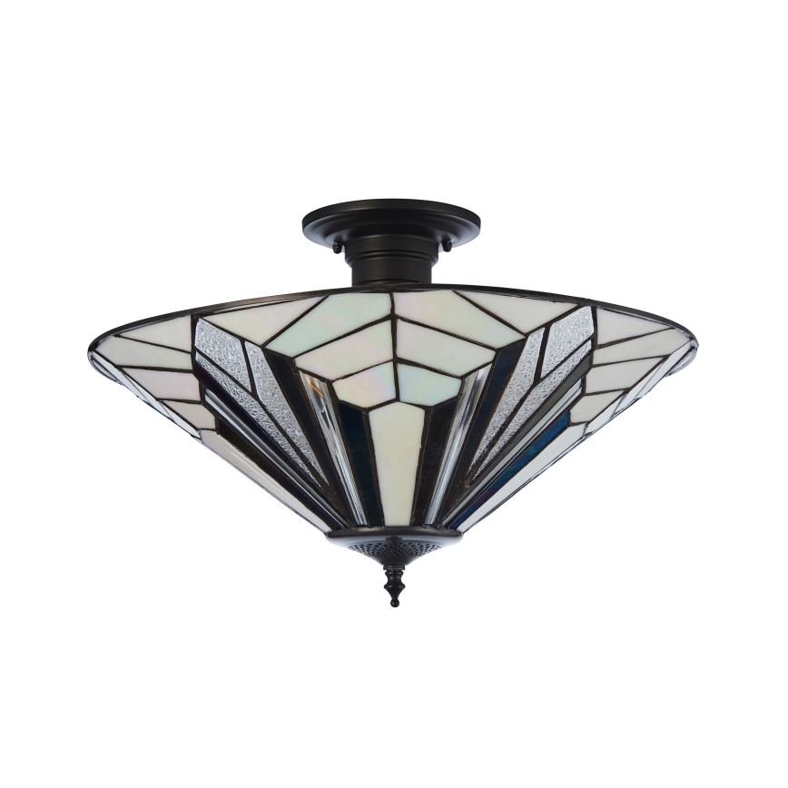 Endon 111895 - Surface-mounted Tiffany ASTORIA chandelier 3xE27/10W/230V Ø 48 cm