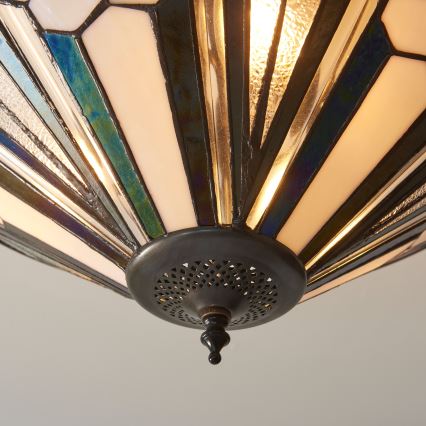 Endon 111895 - Surface-mounted Tiffany ASTORIA chandelier 3xE27/10W/230V Ø 48 cm