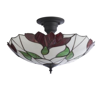 Endon 111896 - Surface-mounted Tiffany chandelier BOTANICA 3xE27/10W/230V Ø 45 cm