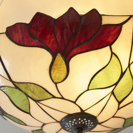 Endon 111896 - Surface-mounted Tiffany chandelier BOTANICA 3xE27/10W/230V Ø 45 cm