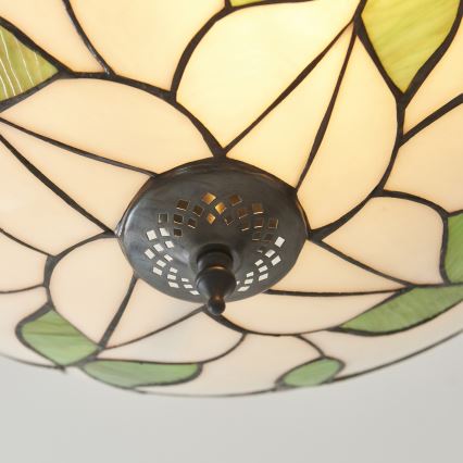 Endon 111896 - Surface-mounted Tiffany chandelier BOTANICA 3xE27/10W/230V Ø 45 cm