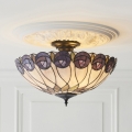 Endon 111906 - Tiffany HUTCHINSON flush-mount ceiling light 3x E27/10W/230V, Ø 50 cm