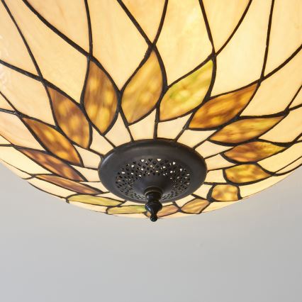 Endon 111906 - Tiffany HUTCHINSON flush-mount ceiling light 3x E27/10W/230V, Ø 50 cm