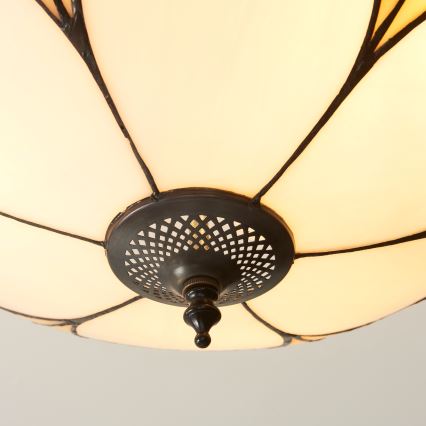 Endon 111907 - Tiffany INGRAM flush-mount chandelier 3xE27/10W/230V Ø 45 cm
