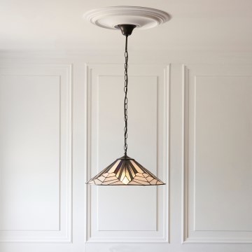 Endon 111922 - Chain-suspended Tiffany chandelier ASTORIA 3xE27/10W/230V Ø 48 cm