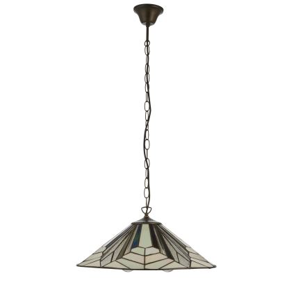 Endon 111922 - Chain-suspended Tiffany chandelier ASTORIA 3xE27/10W/230V Ø 48 cm