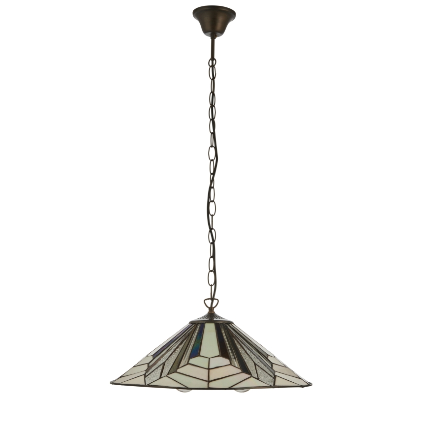Endon 111922 - Chain-suspended Tiffany chandelier ASTORIA 3xE27/10W/230V Ø 48 cm