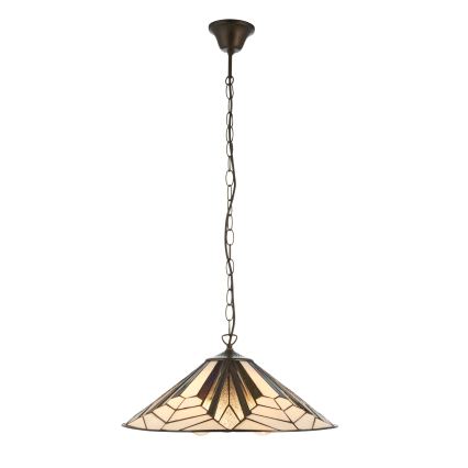 Endon 111922 - Chain-suspended Tiffany chandelier ASTORIA 3xE27/10W/230V Ø 48 cm