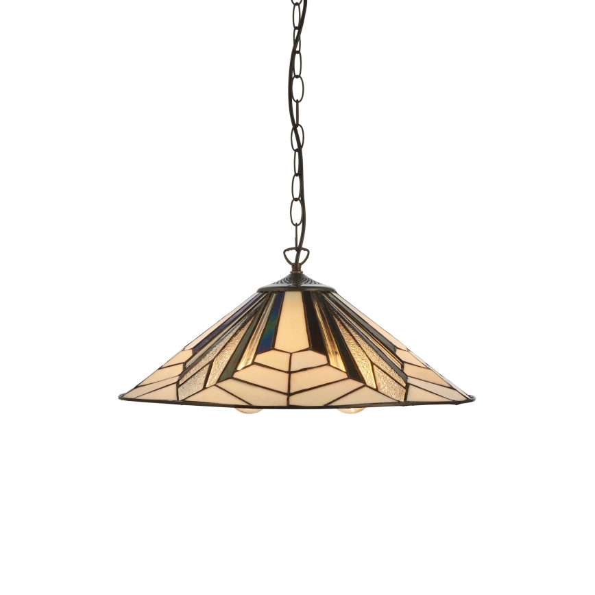 Endon 111922 - Chain-suspended Tiffany chandelier ASTORIA 3xE27/10W/230V Ø 48 cm