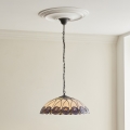 Endon 111985 - Tiffany HUTCHINSON Chain-Hung Chandelier, 3 x E27, 10W, 230V, Ø 50 cm