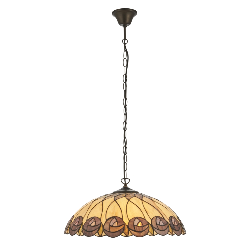 Endon 111985 - Tiffany HUTCHINSON Chain-Hung Chandelier, 3 x E27, 10W, 230V, Ø 50 cm