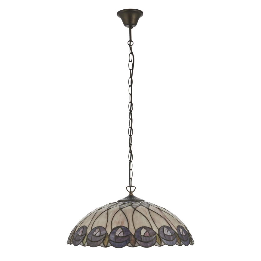 Endon 111985 - Tiffany HUTCHINSON Chain-Hung Chandelier, 3 x E27, 10W, 230V, Ø 50 cm