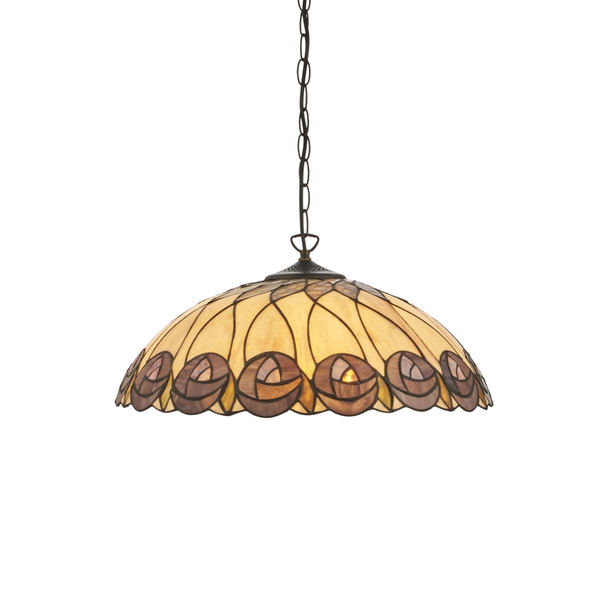 Endon 111985 - Tiffany HUTCHINSON Chain-Hung Chandelier, 3 x E27, 10W, 230V, Ø 50 cm