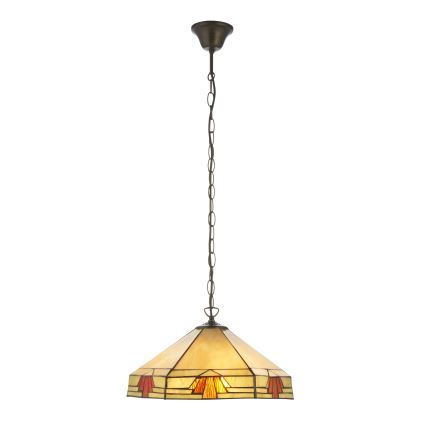 Endon 111989 - Tiffany NEVADA Chain-Hung Chandelier 3xE27/10W/230V, Ø 40 cm