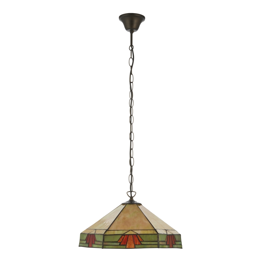 Endon 111989 - Tiffany NEVADA Chain-Hung Chandelier 3xE27/10W/230V, Ø 40 cm