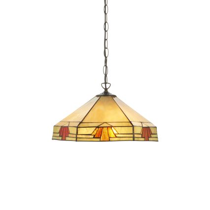 Endon 111989 - Tiffany NEVADA Chain-Hung Chandelier 3xE27/10W/230V, Ø 40 cm