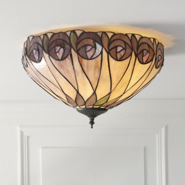 Endon 112188 - Tiffany HUTCHINSON Ceiling light 2xE27/60W/230V, Ø 40 cm