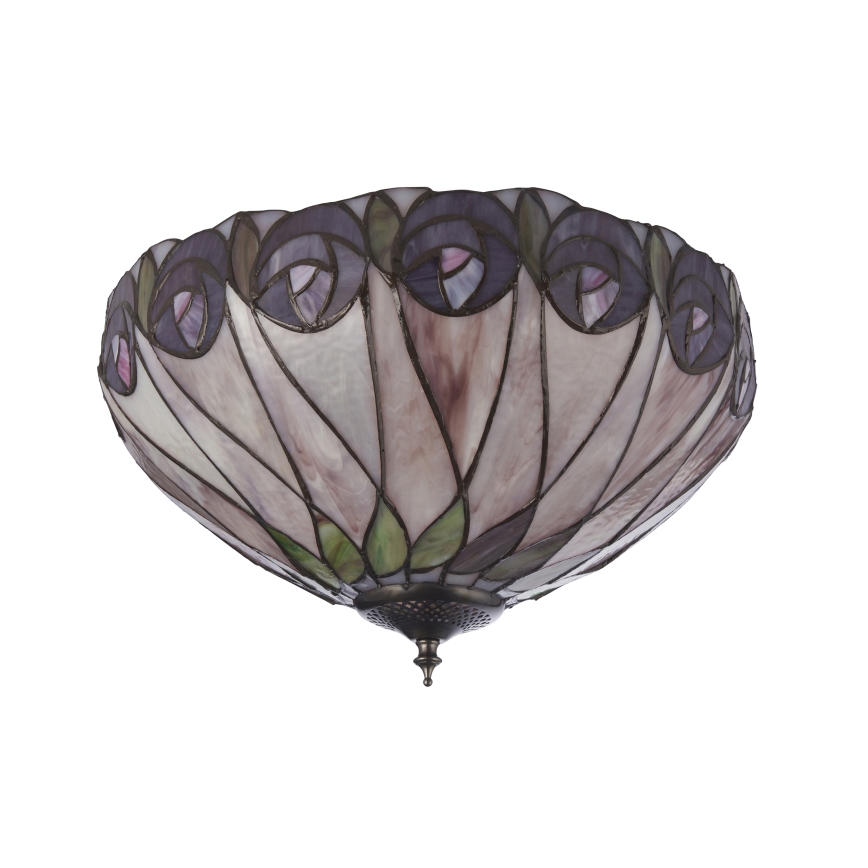 Endon 112188 - Tiffany HUTCHINSON Ceiling light 2xE27/60W/230V, Ø 40 cm