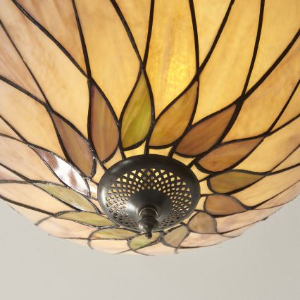 Endon 112188 - Tiffany HUTCHINSON Ceiling light 2xE27/60W/230V, Ø 40 cm