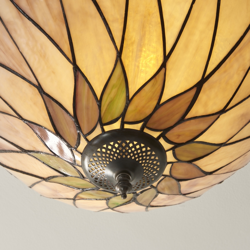 Endon 112188 - Tiffany HUTCHINSON Ceiling light 2xE27/60W/230V, Ø 40 cm